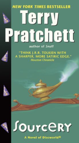 Cover for Terry Pratchett · Sourcery (Turtleback School &amp; Library Binding Edition) (Discworld) (Hardcover bog) [Turtleback School &amp; Library Binding edition] (2013)