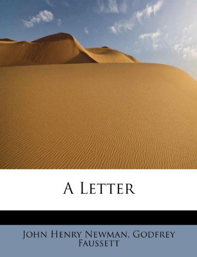 Cover for Cardinal John Henry Newman · A Letter (Paperback Book) (2009)