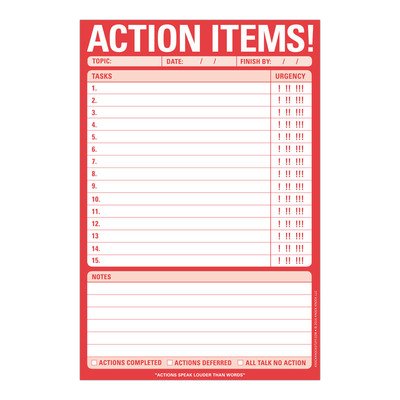 Knock Knock Action Items Pad - Knock Knock - Books - Knock Knock - 9781601068781 - August 2, 2016