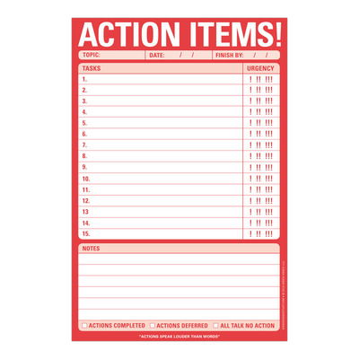 Knock Knock Action Items Pad - Knock Knock - Books - Knock Knock - 9781601068781 - August 2, 2016