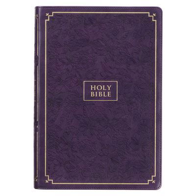 KJV Holy Bible, Giant Print Full-Size, Faux Leather w/Ribbon Marker, Red Letter, Thumb Index, King James Version, Purple Floral - Christian Art Publishers - Bøger - Christian Art Publishers - 9781642728781 - 14. februar 2022