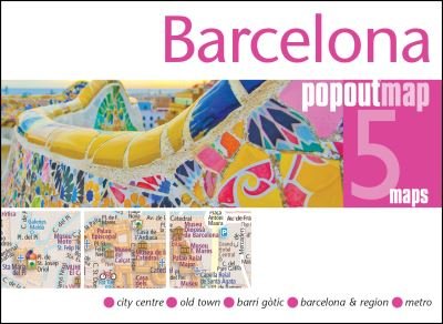 Cover for Popout Map · Barcelona PopOut Map: Pocket size, pop up map of Barcelona city centre - PopOut Maps (Kort) (2024)
