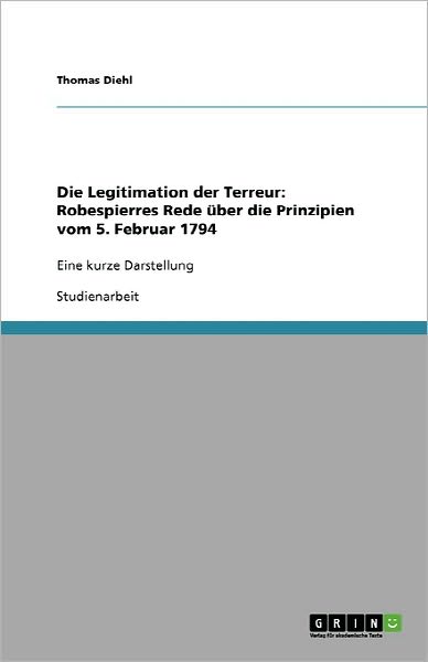 Cover for Diehl · Die Legitimation der Terreur: Rob (Book) [German edition] (2007)