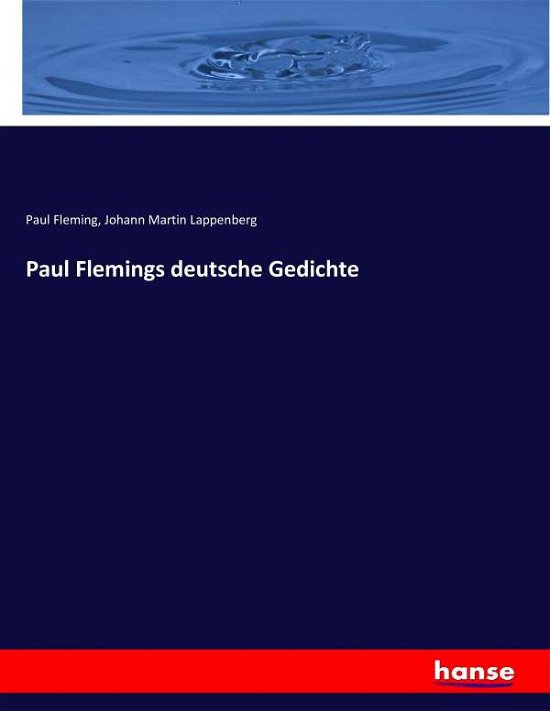 Cover for Fleming · Paul Flemings deutsche Gedichte (Bok) (2017)