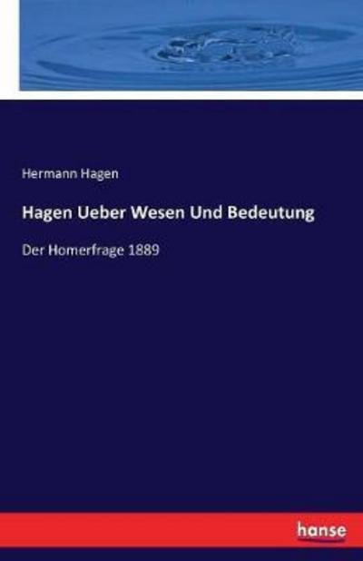 Cover for Hagen · Hagen Ueber Wesen Und Bedeutung (Buch) (2017)