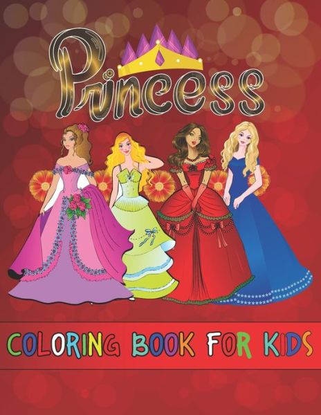 Cover for The Universal Book House · Princess Coloring Book For Kids (Paperback Book) (2020)