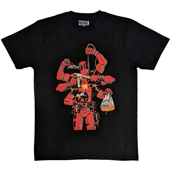 Marvel Comics Unisex T-Shirt: Deadpool Arms - Marvel Comics - Merchandise -  - 5056170674782 - 