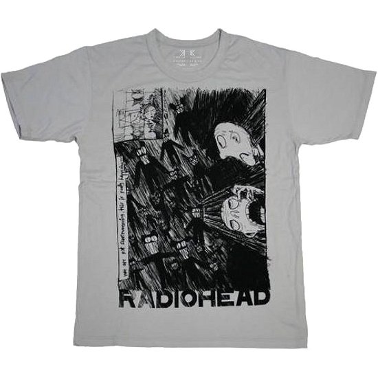 Cover for Radiohead · Radiohead Unisex T-Shirt: Scribble (T-shirt) [size L] [Grey - Unisex edition]