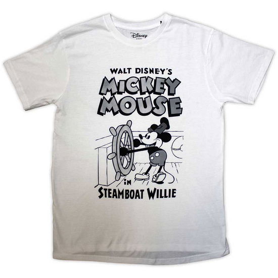 Mickey Mouse Unisex T-Shirt: Steamboat Willie - Mickey Mouse - Merchandise -  - 5056737226782 - 