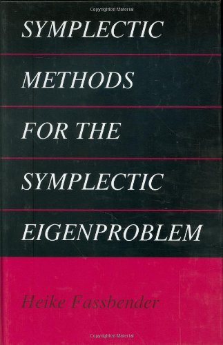 Cover for Heike Fassbender · Symplectic Methods for the Symplectic Eigenproblem (Hardcover Book) [2002 edition] (2000)