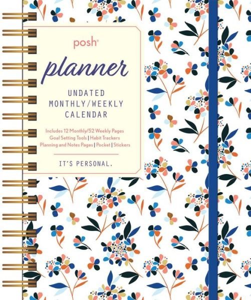Cover for Andrews McMeel Publishing · Posh: Perpetual Planner Undated Monthly / Weekly Calendar: White Tossed Floral (Kalender) (2021)