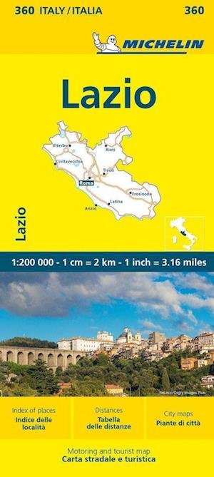 Lazio - Michelin Local Map 360 - Michelin - Bøger - Michelin Editions des Voyages - 9782067259782 - 27. april 2023