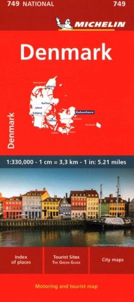 Denmark - Michelin National Map 749: Map - Michelin - Bücher - Michelin Editions des Voyages - 9782067262782 - 18. Januar 2024