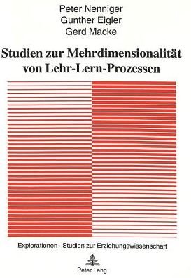 Cover for Nenniger Peter Nenniger · Studien zur Mehrdimensionalitaet von Lehr-Lern-Prozessen (Paperback Book) (1993)