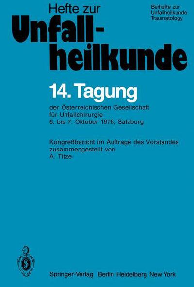 Cover for A Titze · 14 Tagung: Papers (N/A) (1980)