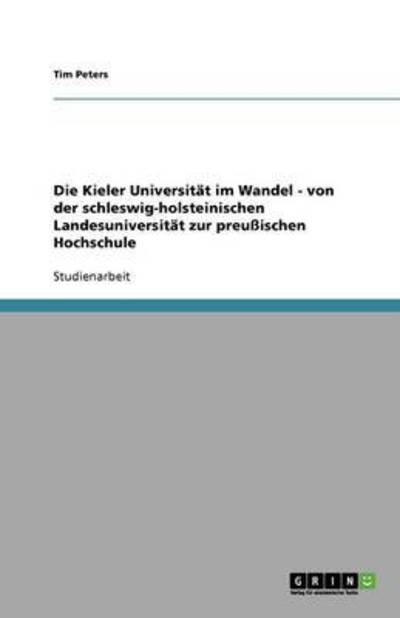 Cover for Peters · Die Kieler Universität im Wandel (Book) [German edition] (2013)