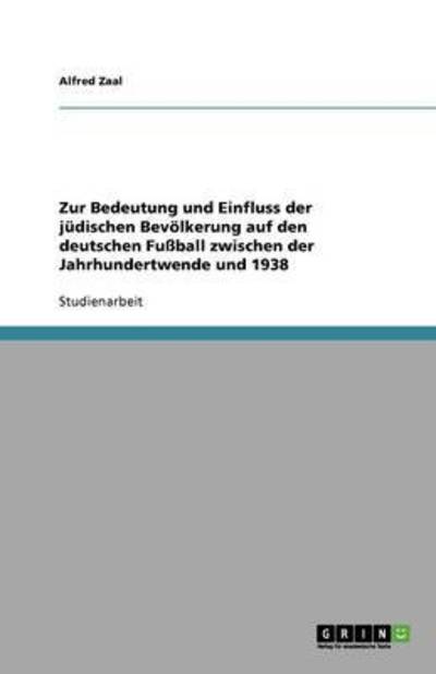 Cover for Zaal · Zur Bedeutung und Einfluss der jüd (Book) [German edition] (2008)