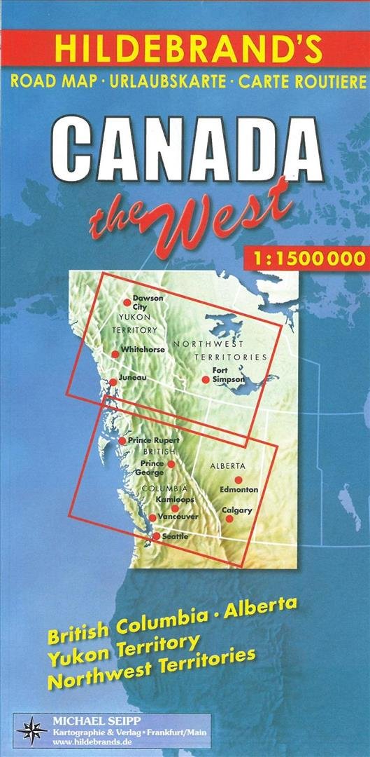 Canada, The West, Hildebrands Road Map -  - Bøger - K & G - Hildebrand - 9783889892782 - 