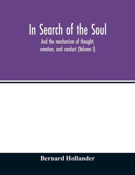 Cover for Bernard Hollander · In search of the soul (Paperback Book) (2020)