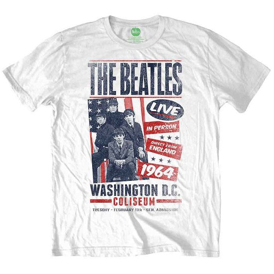 Cover for The Beatles · The Beatles Unisex T-Shirt: Coliseum Poster (T-shirt) [size XL] [White - Unisex edition]