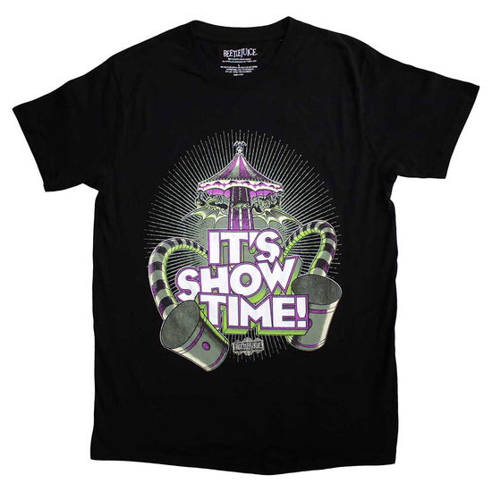 Beetlejuice Unisex T-Shirt: It's Showtime Carousel - Beetlejuice - Merchandise -  - 5056737229783 - 