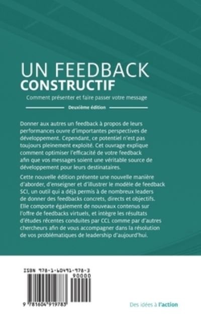 Cover for Center for Creative Leadership · Feedback That Works: How to Build and Deliver Your Message, Second Edition (French) (Paperback Book) (2020)