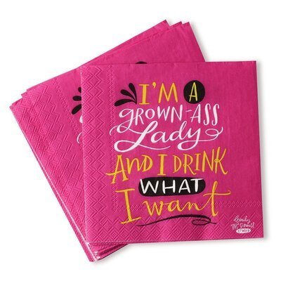Cover for Em &amp; Friends · Em &amp; Friends Grown-Ass Lady Cocktail Napkins, Pack of 20 (MERCH) (2019)