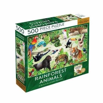 Rainforest Animals Jigsaw Puzzle - The EarthAware Conservation Series - Insight Editions - Bøger - Insight Editions - 9781682986783 - 7. september 2021