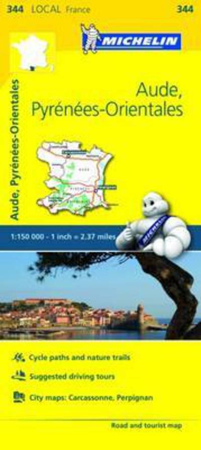 Cover for Michelin · Aude, Pyrenees-Orientales - Michelin Local Map 344: Map (Landkart) (2016)