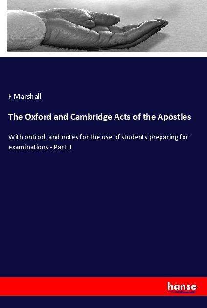 Cover for Marshall · The Oxford and Cambridge Acts (Book)