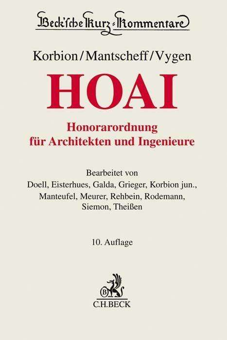 Cover for Korbion · Honorarordnung für Architekten (Buch)