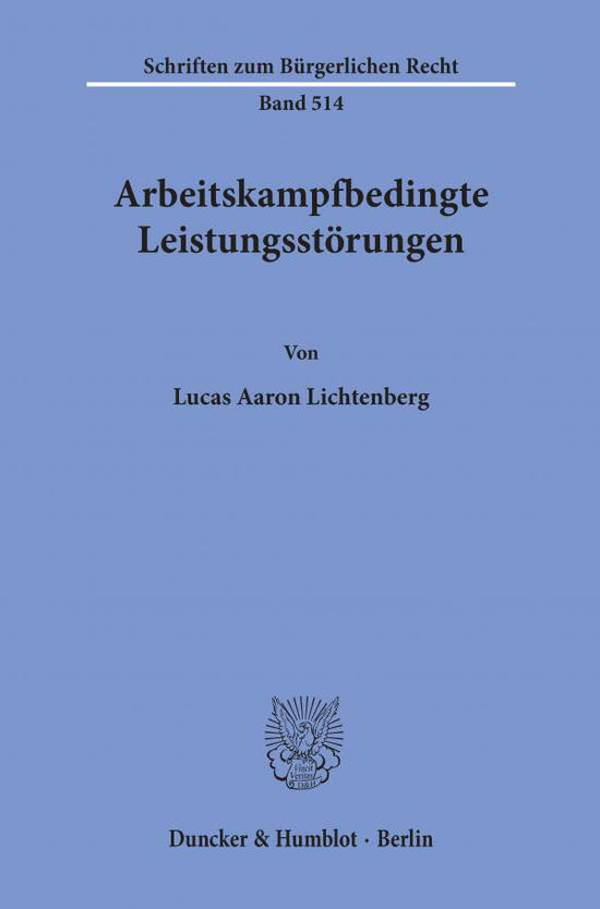 Cover for Lichtenberg · Arbeitskampfbedingte Leistu (Book) (2020)