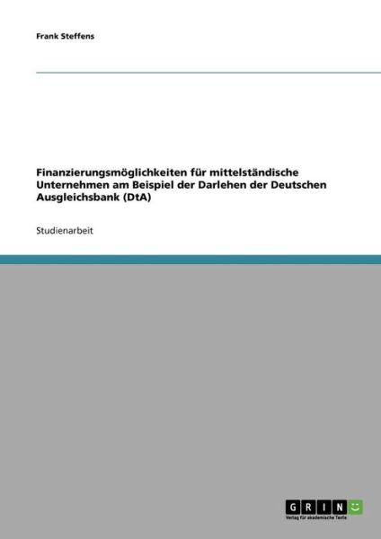 Cover for Steffens · Finanzierungsmöglichkeiten für (Book) [German edition] (2013)