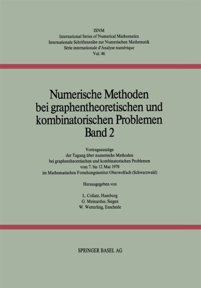 Cover for Collatz · Numerische Methoden Bei Graphentheoretischen Und Kombinatorischen Problemen: Tagung : Papers (N/A) [1979 edition] (1979)