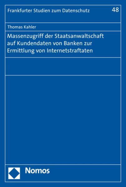 Cover for Kahler · Massenzugriff der Staatsanwaltsc (Book) (2017)