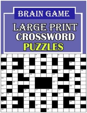 Cover for N R Color · Brain game large print: crossword puzzle book (Paperback Bog) (2021)