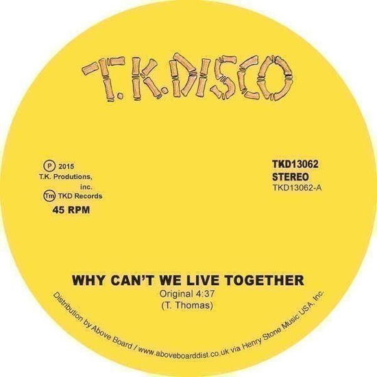 Cover for Timmy Thomas · We Live Together .Late Night Tuff Guy (12'') (LP) (2024)