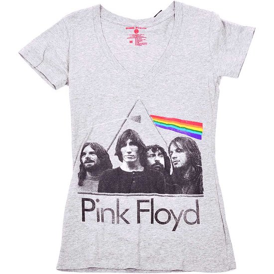 T-Shirt # M Grey Femmina # Dark Side Of The Moon Band - Pink Floyd - Merchandise - Rockoff - 5055295341784 - July 6, 2016