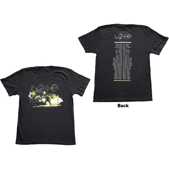 U2 Unisex T-Shirt: Stage Photo (Ex-Tour & Back Print) - U2 - Mercancía -  - 5056561001784 - 