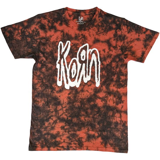 Cover for Korn · Korn Unisex T-Shirt: Logo Outline (Red) (Wash Collection) (T-shirt) [size S] (2025)