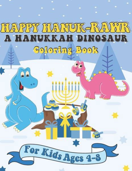 Cover for Pink Crayon Coloring · Happy Hanuk-rawr A Hanukkah Dinosaur Coloring Book (Paperback Bog) (2019)