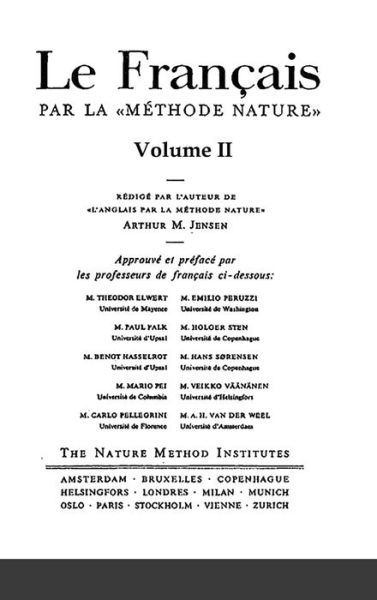 Cover for Arthur M Jensen · Le Francais par la Methode Nature Volume 2 (Hardcover Book) (2021)