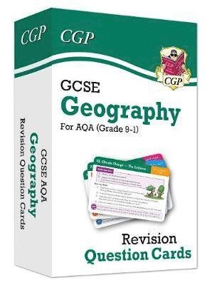 Cover for CGP Books · GCSE Geography AQA Revision Question Cards - CGP AQA GCSE Geography (Innbunden bok) (2019)