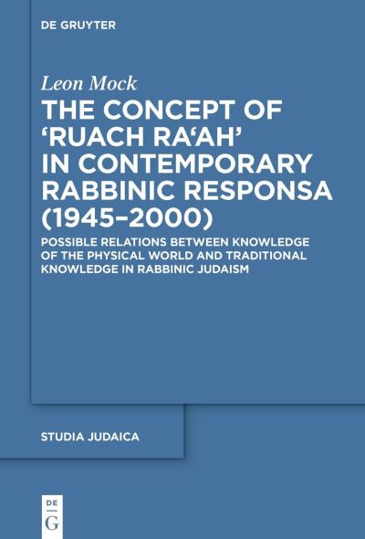 The concept of 'Ruach Ra'ah' in co - Mock - Livros - - 9783110699784 - 4 de outubro de 2021