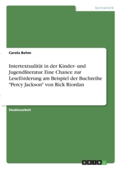 Cover for Behm · Intertextualität in der Kinder- un (Book)