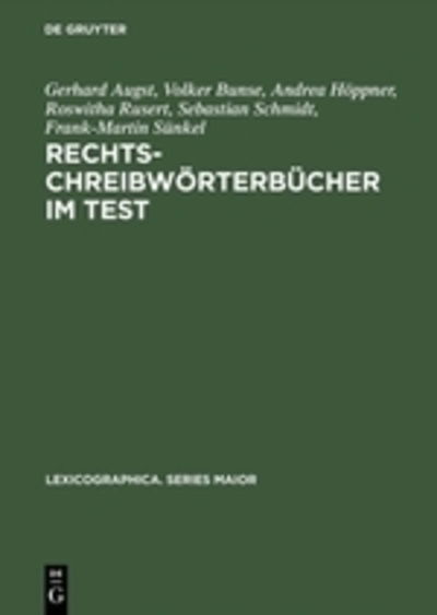 Cover for Rechtschreibwo?rterbu?cher im Test (Book) (1997)