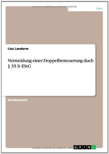 Cover for Landerer · Vermeidung einer Doppelbesteue (Book) [German edition] (2014)