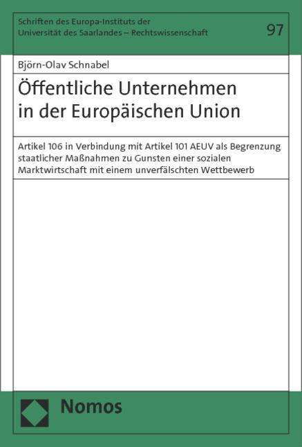 Cover for Schnabel · Öffentliche Unternehmen in der (Book)