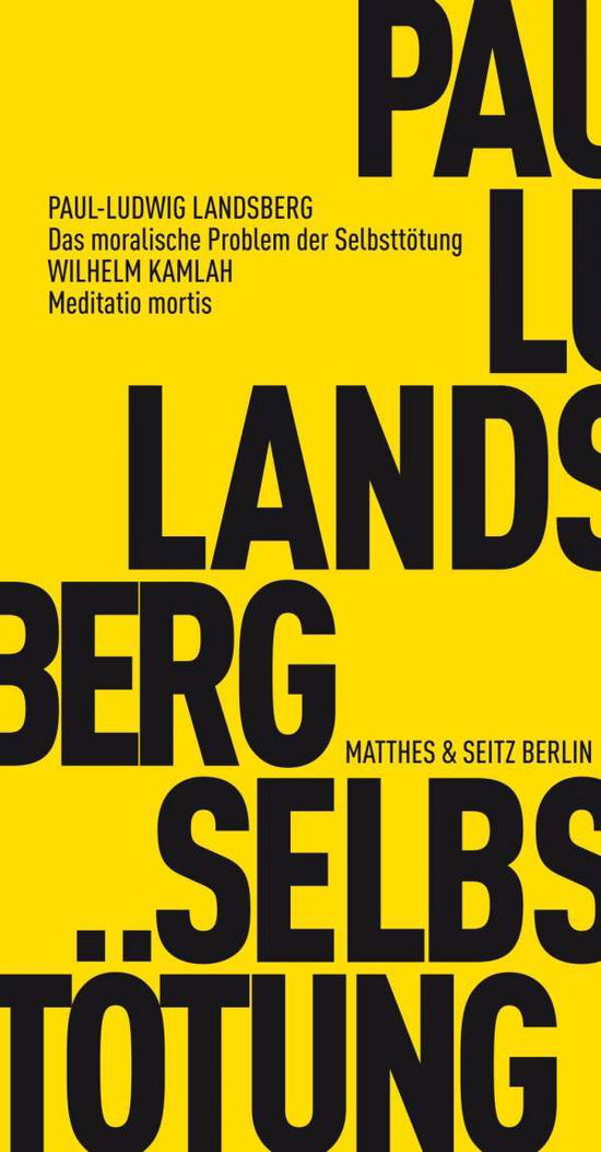 Cover for Landsberg · Das moralische Problem d.Selb (Book)