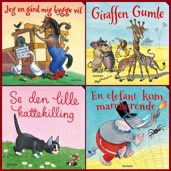 Cover for Bente Bech · Elefantastiske børnesange. Gaveæske med 4 papbøger (Bog) [1. udgave] (2017)